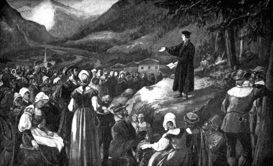 13 Zwingli preaching during the Swiss Reformation