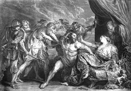 34 Samson tricked by Delilah and caught by the Philistines