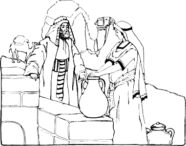 04 Rebekah serves water at the well to Abrahams servant