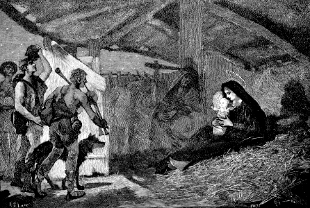 01 Luke 02 - Jesus is born in the Stable at Bethlehem - Shepherds visit (bagpipes)