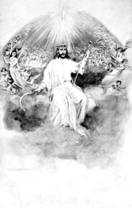 02 Revelation 14 Jesus returning on a Cloud with a Sharp Sickle