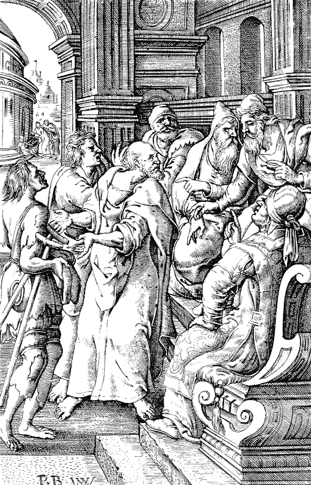 36 Peter and John are questioned about healing the Crippled Man