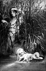 01 Exodus 02 v01-6 - Moses discovered in a Basket on the Nile