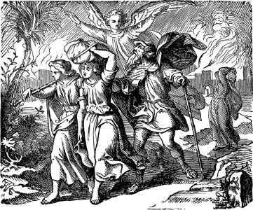 07 Lot and his Daughters Flee from Sodom