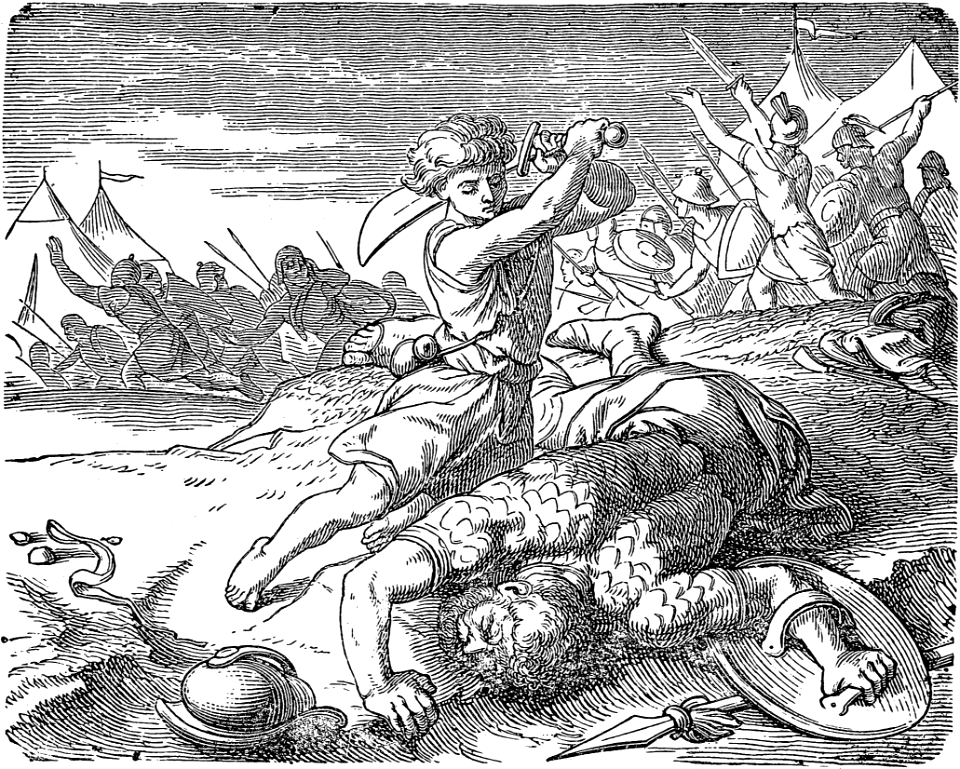 33 David cuts off Goliaths head