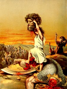 13 David holds up Goliaths severed Head (color)