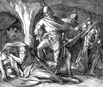 16 David spares Saul in the Cave
