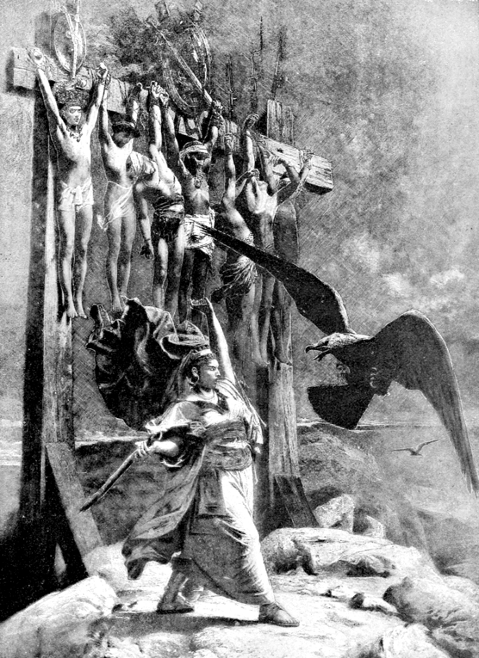 Rizpah defending the dead bodies of her relations (Becker)