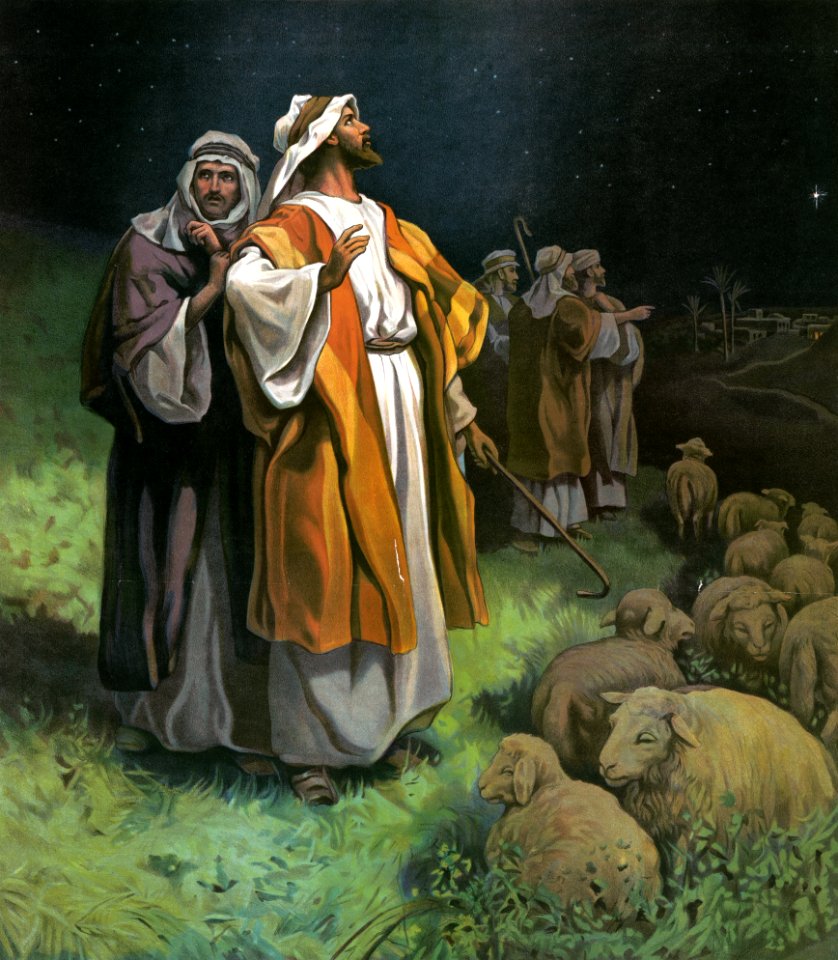 018 Luke 02 v01-20 The Shepherds find Jesus (anon 1906) - Free Stock ...