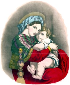 037 Virgin and Child (1874). Free illustration for personal and commercial use.