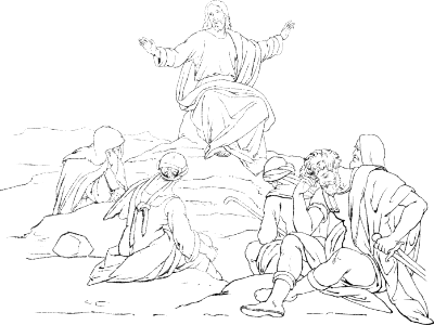 071 Matthew 05 v01-03 The Sermon on the Mount (1892). Free illustration for personal and commercial use.