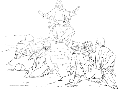 sermon on the mount coloring page