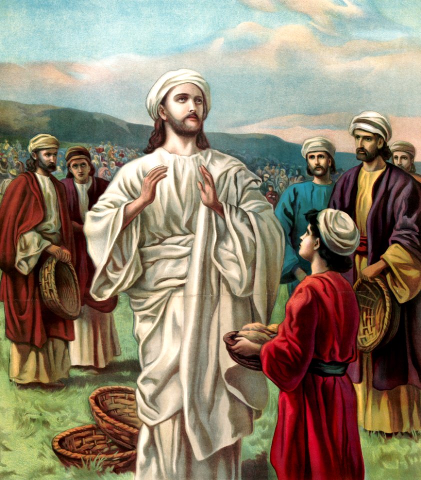 086 Mark 06 v30-44 Feeding the Five Thousand (anon 1905)