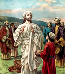 086 Mark 06 v30-44 Feeding the Five Thousand (anon 1905)