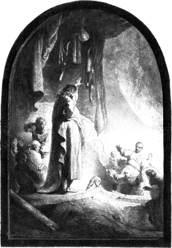 108 Resurrection of Lazarus (Rembrandt 1632)