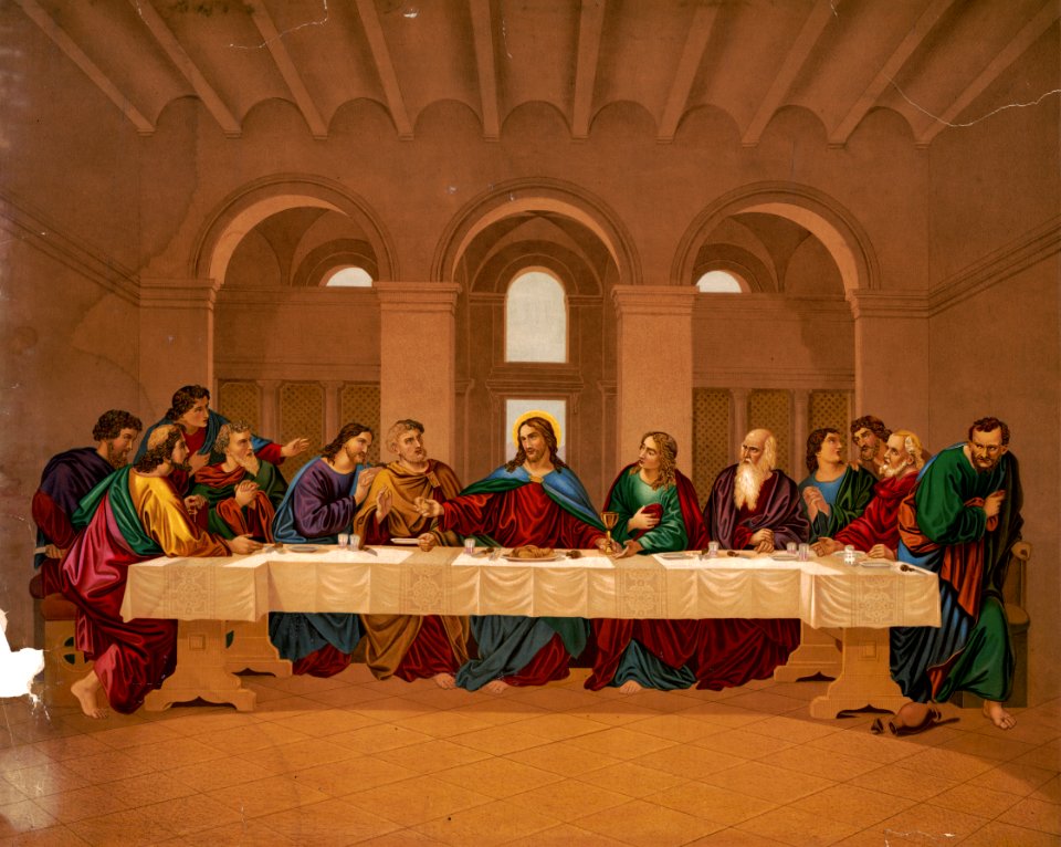 121 The Last Supper (color) (anon 1879) - Free Stock Illustrations ...