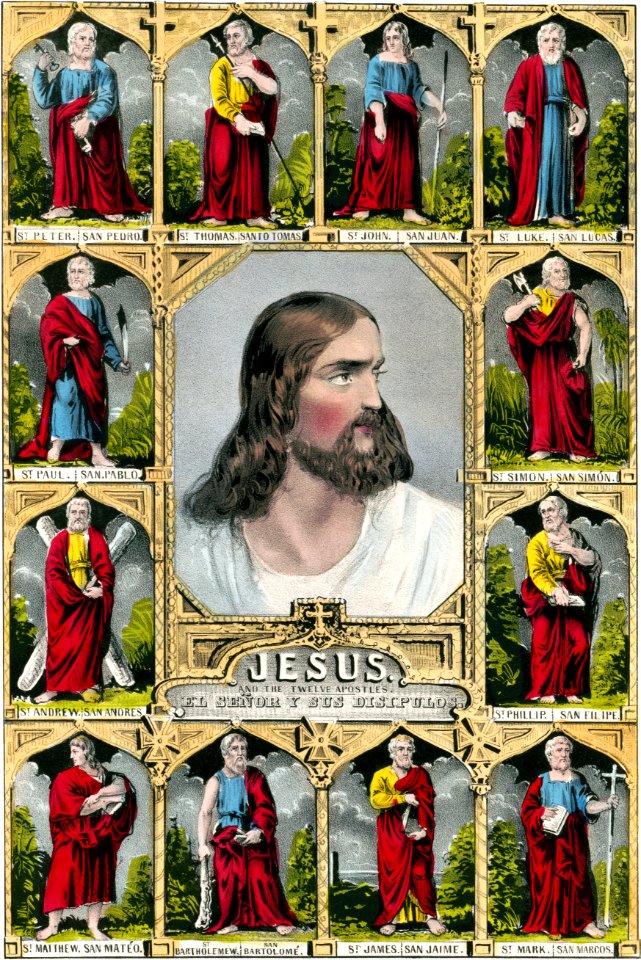 173 Jesus and His Apostles (includes Luke and Paul, leaves out Matthias and James the Less) (Currier 1847)