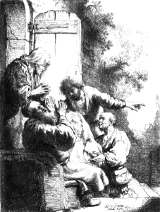 Jacob lamenting the death of Joseph (Rembrandt 1633)