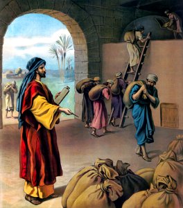 Joseph supervises the storing of Grain in Egypt (1905)