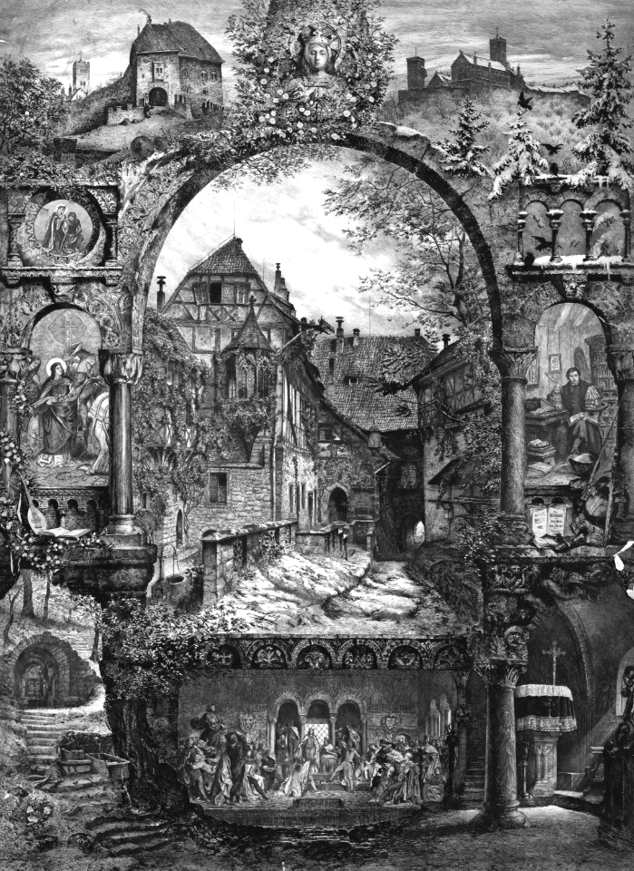 Village with History Scenes - Luther (1888)