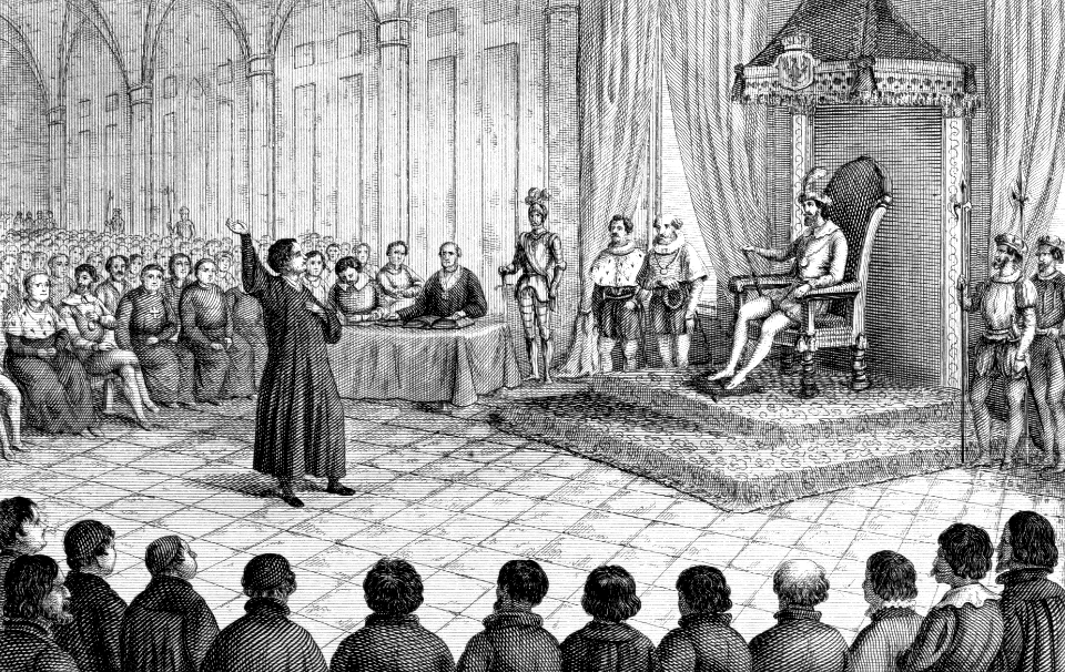 Scenes from Martin Luthers Life (c1850) - Before the Emperor