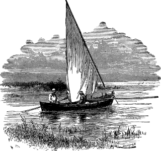 Boat in Sea of Galilee. Free illustration for personal and commercial use.