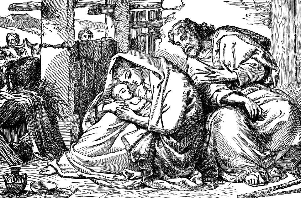 02 Jesus is born in the Manger with Mary and Joseph