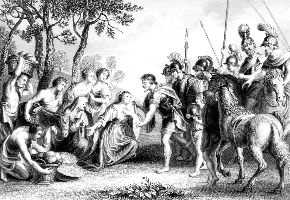 17 2 Samuel 25 v28 Abigail pacifies David with Gifts of Food