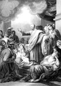 33 Acts 02 v14 Peter, standing up with the Eleven, lifted up his Voice