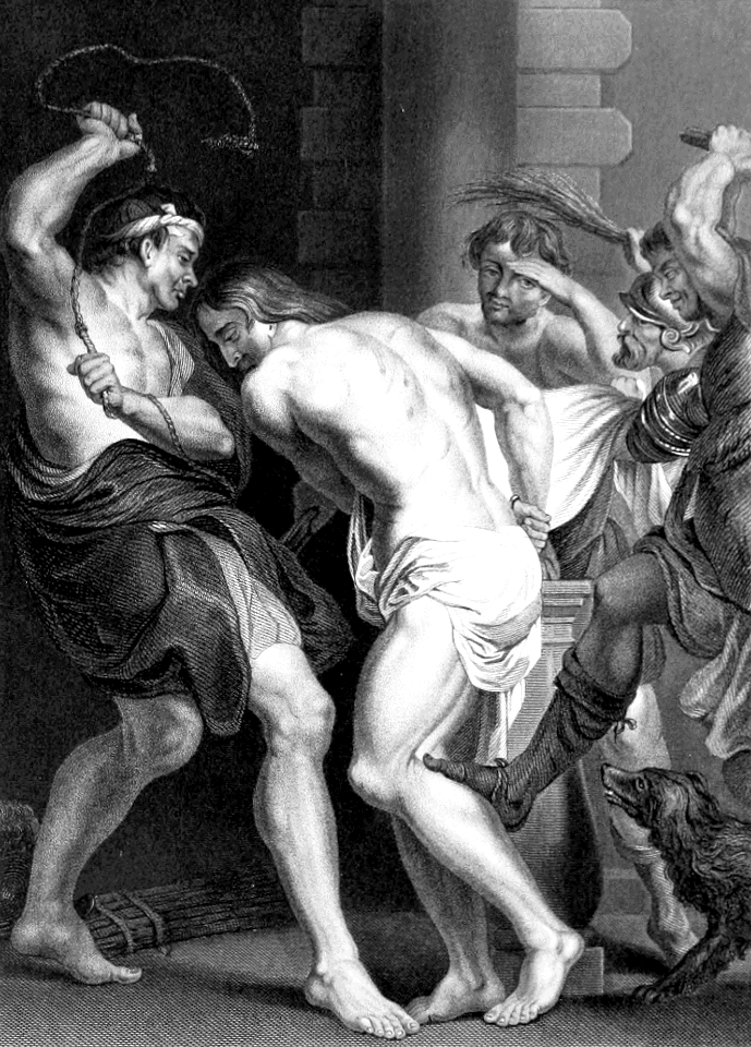 29 1 Peter 02 v24 Jesus being scourged - By whose stripes you were healed