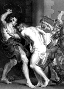 29 1 Peter 02 v24 Jesus being scourged - By whose stripes you were healed