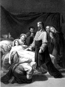 13 Luke 08 v54 Jairus daughter - He took her by the hand, and called, saying, Maid arise