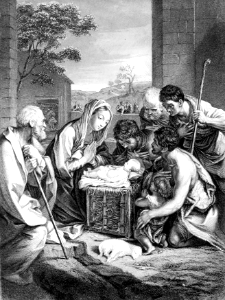 02 Luke 02 v16 The Shepherds find Mary, Joseph, and Jesus lying in a Manger