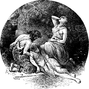 01 Adam and Eve in the Garden of Eden - Free Stock Illustrations ...