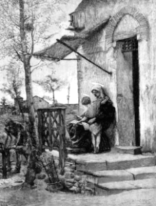 07 Jesus being taught by his Mother (Merson)
