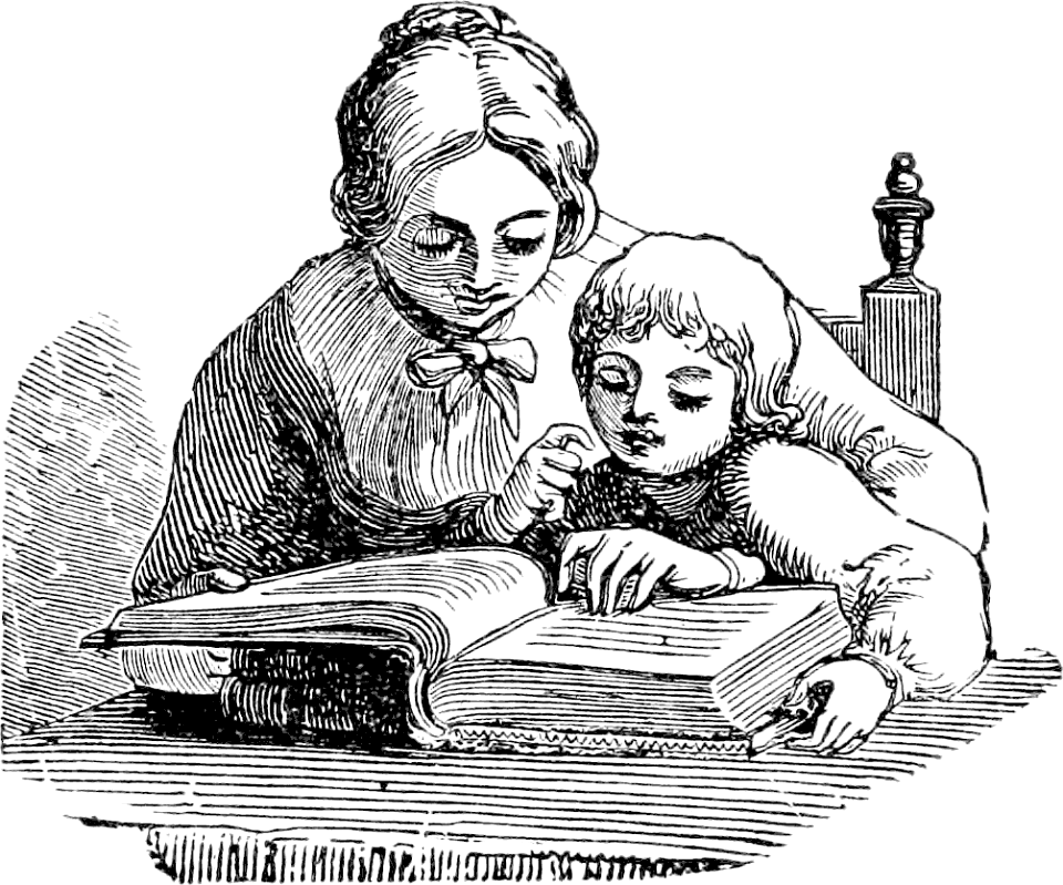 Ornament - Mother Child Reading Bible - Free Stock Illustrations ...