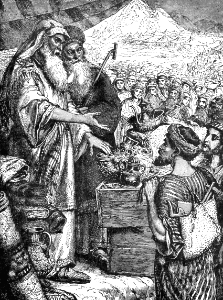 10 Moses and Aaron receive Offerings for the Tabernacle
