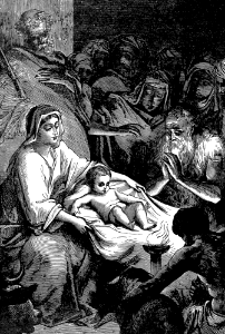 01 The Birth of Christ. Free illustration for personal and commercial use.