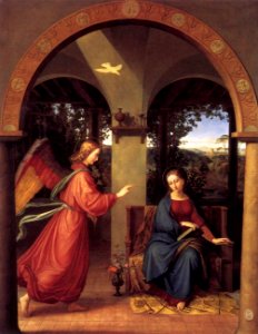 The Annunciation. Free illustration for personal and commercial use.