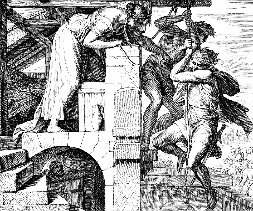066 Joshua 02 v15 - Rahab lets the Two Spies escape