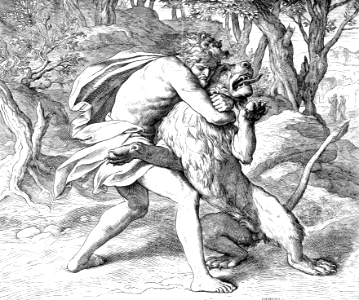 079 Judges 14 v05-06 - Samson kills a Lion