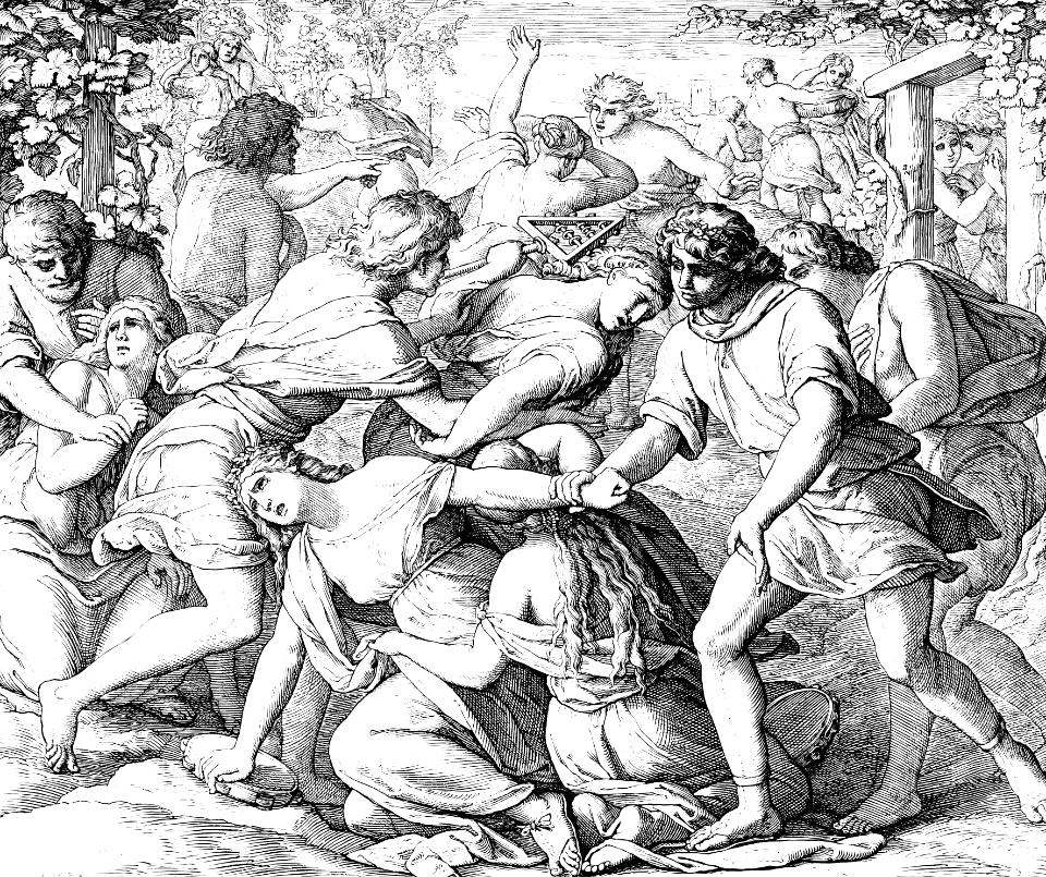 083 Judges 21 v23 - The children of Benjamin take wives from the daughters of Shiloh