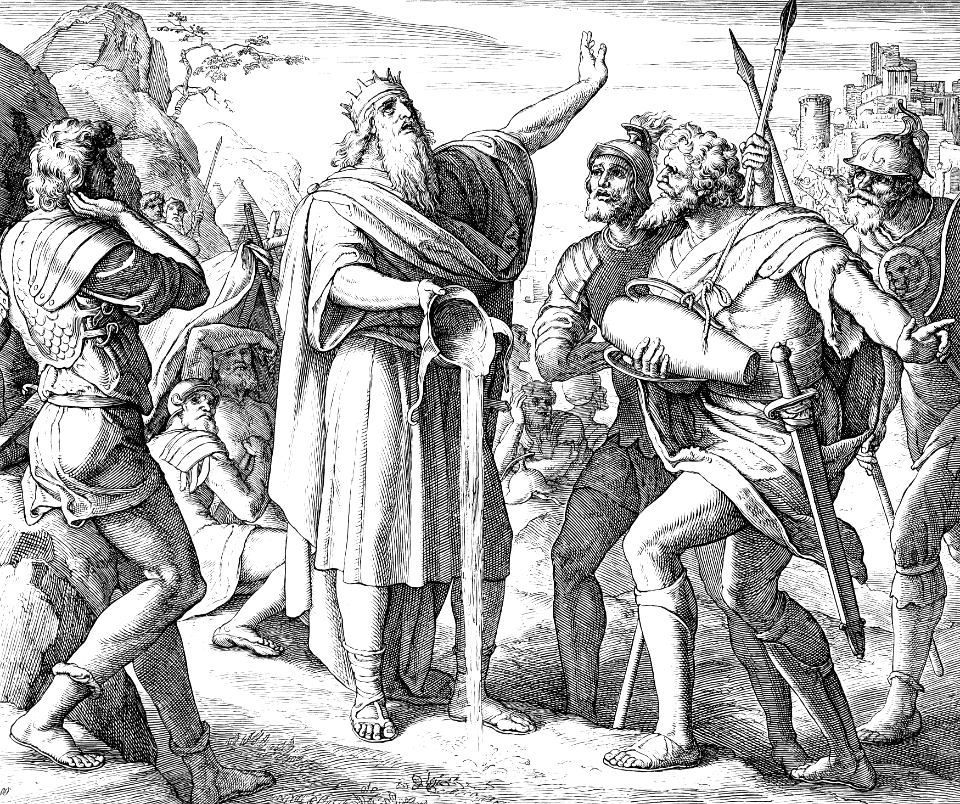 106 2 Samuel 23 v16-17 - David pours out the Water from the Well