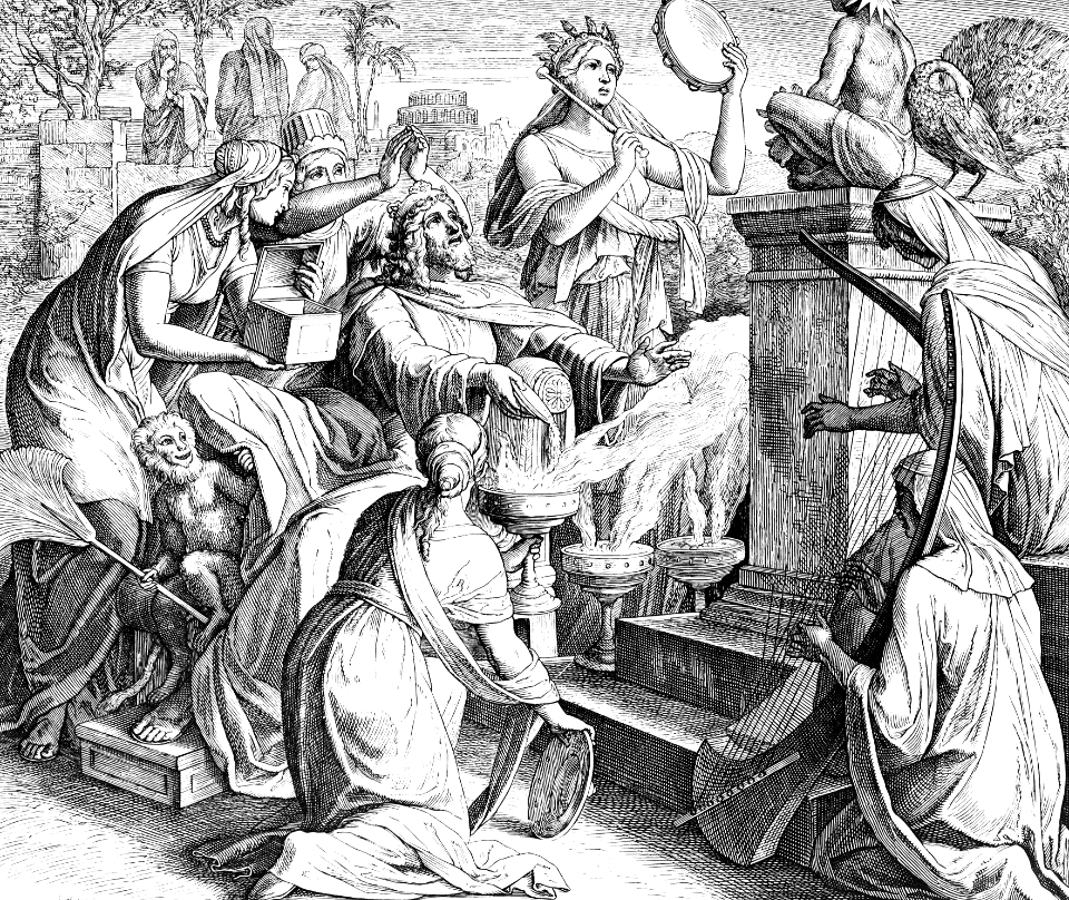 112 1 Kings 11 v04 - Solomon is led into Idolatry by his wives