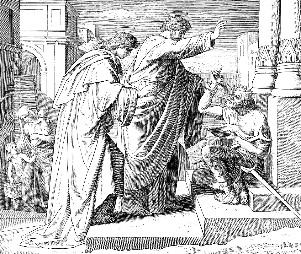 67 Acts 03 v5-6 - Peter and John heal the Lame Man at the Temple