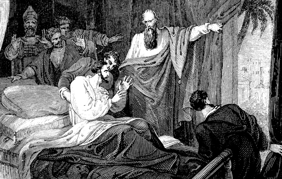 84 Isaiah 38 v8 - Hezekiah looks at the Sundial of Ahaz