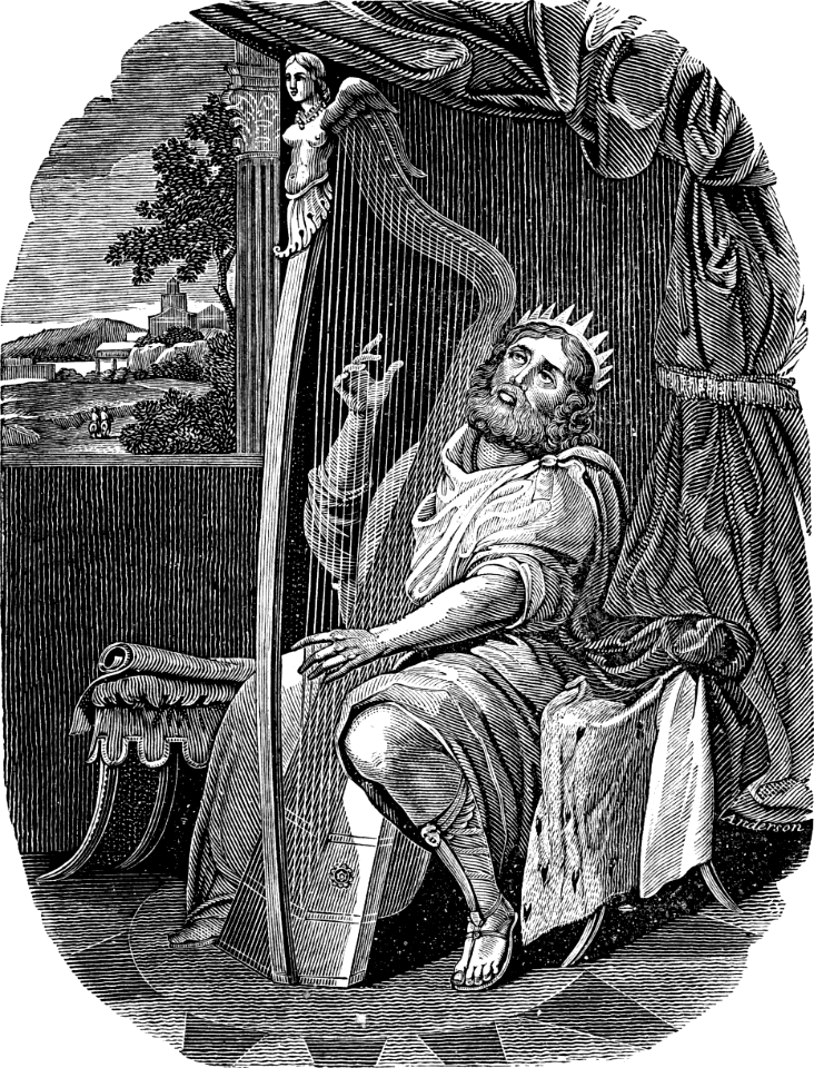 05 Psalm 01 v01 David playing on the Harp