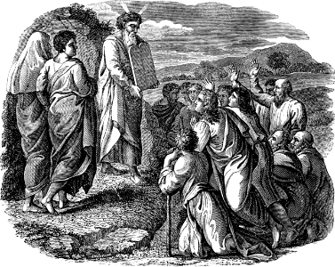 03 Exodus 34 v29 Moses delivering the Law