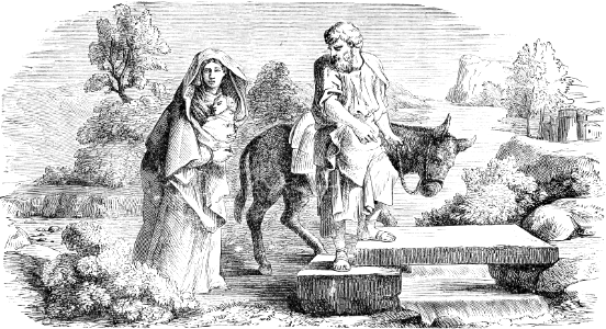 04 The Flight to Egypt. Free illustration for personal and commercial use.