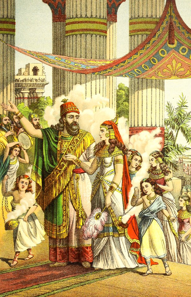 48 The Queen of Shebas visit to Solomon (color)